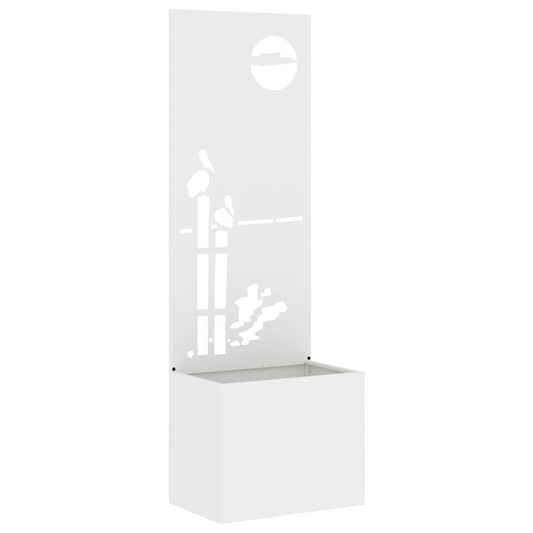 Garten Sichtschutz-Leinwand Weiß 50 x 140 cm