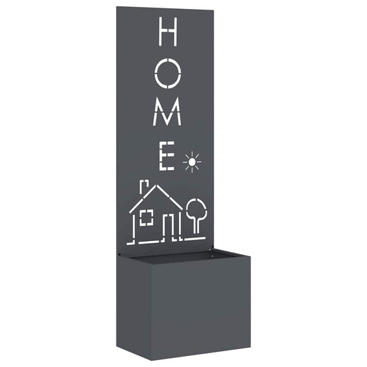 Blumentopf mit dekorativem Paneel Anthrazit 50 x 140 cm