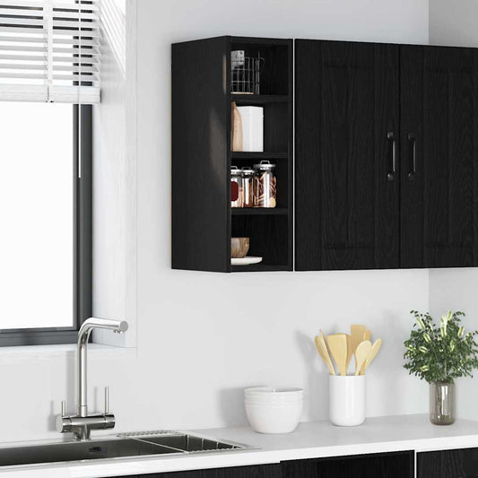 Hängeschrank Riga Schwarz Eichen-Optik 20 x 29,5 x 60 cm