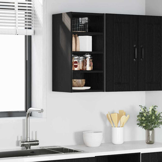 Hängeschrank Riga Schwarz Eichen-Optik 30 x 29,5 x 60 cm