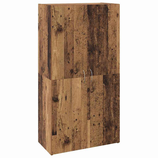 Büroschrank mit Regal Altholz 60 x 32 x 115 cm Holzwerkstoff