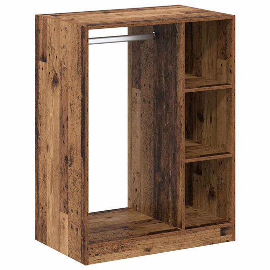 Kleiderschrank mit Regal Altholz 77 x 48 x 102 cm Holzwerkstoff