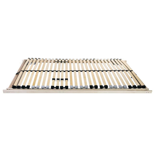 Lattenrost mit Kopfteil Braun 140 x 190 cm Massives Buchenholz