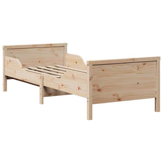 Ausziehbares Bettgestell für Kinder Braun 80 x 130 / 165 / 200 cm
