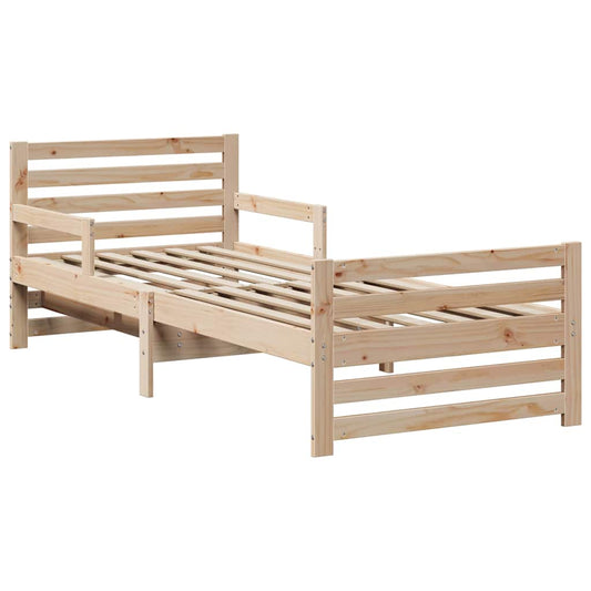 Ausziehbares Bettgestell für Kinder Braun 80 x 130 / 165 / 200 cm