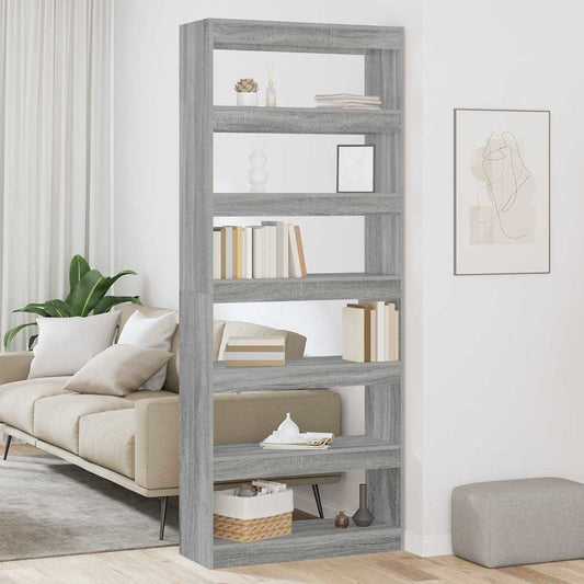 Bücherregal Grau Sonoma 80 x 30 x 198 cm Holzwerkstoff