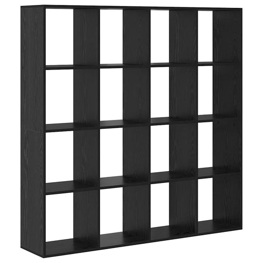 Bücherregal Schwarz Eichen-Optik 137,5 x 29 x 137,5 cm
