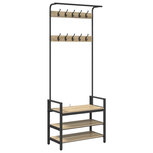 Kleiderständer Sonoma-Eiche 75 x 34 x 184 cm Holzwerkstoff