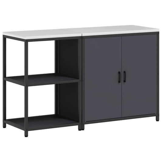 Aufbewahrungsset für die Küche mit Regal 2 pcs Anthrazit Stahl