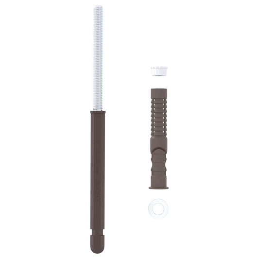 Schwebende Regalträger 12 pcs Braun Ø10 x 170 mm Stahl