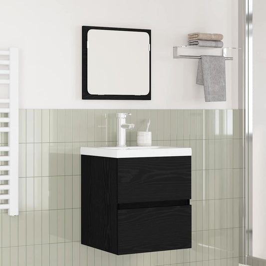 Badezimmermöbel Set 3 pcs Artisan Eiche und Weiß Holzwerkstoff