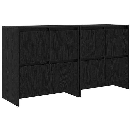 Sideboards 2 pcs Schwarz Eichen-Optik 70 x 41 x 75 cm