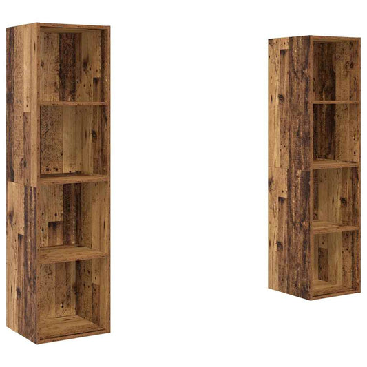 TV-Schrankset 2 pcs Braun 37 x 37 x 142,5 cm Holzwerkstoff