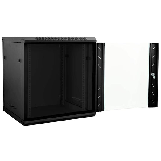 Netzwerkschrank mit Speicher Schwarz 60 x 45 x 65 cm Stahl