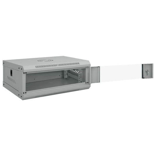 Netzwerkschrank mit Speicher Grau 53 x 35 x 21 cm Stahl