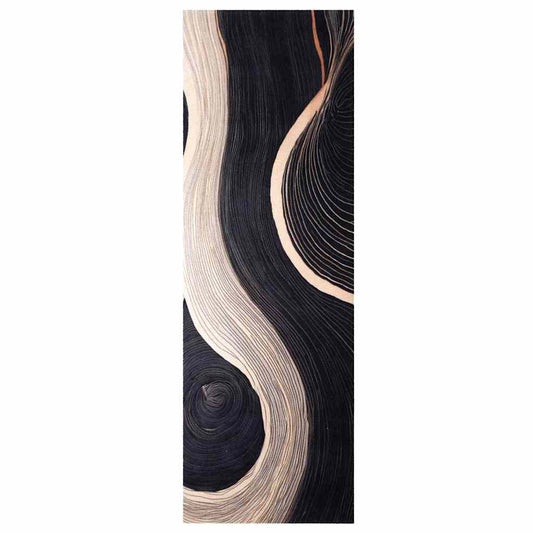 Küchen Teppich Art Deco Schwarz 180 x 60 cm Samt