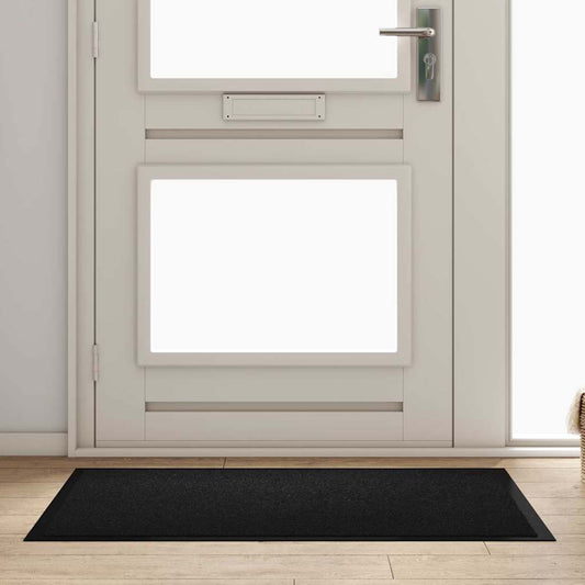 Fußmatte Schwarz 80 x 120 cm Teddystoff