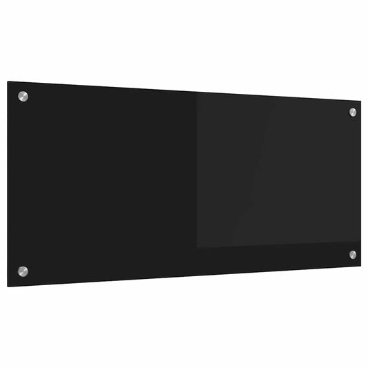 Küchenrückwand Schwarz 90 x 40 cm Gehärtetes Glas
