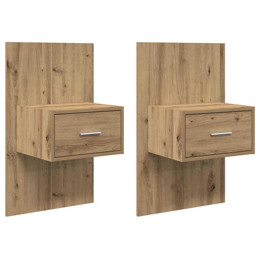 Bettschrank 2 pcs Artisan-Eiche 48,5 x 32,5 x 80 cm