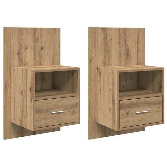 Bettschrank 2 pcs Artisan-Eiche 48,5 x 32,5 x 80 cm