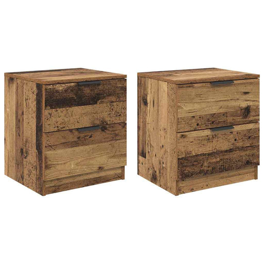 Nachttisch 2 pcs Altholz 45 x 39 x 50 cm Holzwerkstoff
