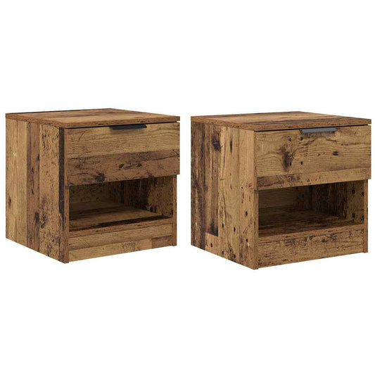 Bettschrank 2 pcs Altholz 40 x 39 x 40 cm Holzwerkstoff