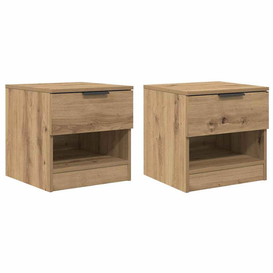 Bettschrank 2 pcs Artisan-Eiche 40 x 39 x 40 cm Holzwerkstoff