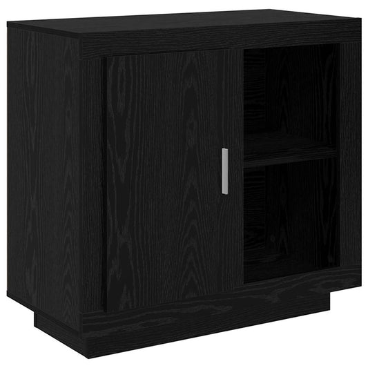 Sideboard Schwarz Eichen-Optik 80 x 40 x 75 cm Holzwerkstoff
