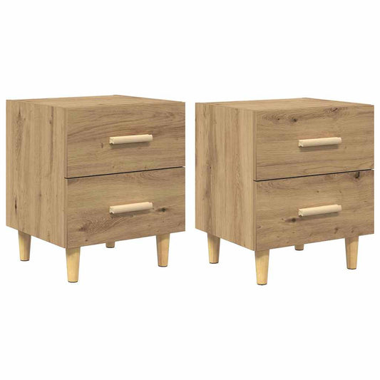 Bettschrank 2 pcs Artisan-Eiche 40 x 35 x 47,5 cm Holzwerkstoff