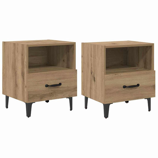Nachttisch 2 pcs Artisan-Eiche 40 x 35 x 47,5 cm Holzwerkstoff