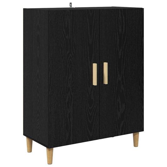 Sideboard Schwarz Eichen-Optik 70 x 34 x 90 cm Holzwerkstoff