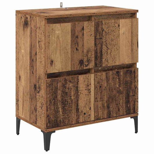 Sideboard Altholz 60 x 35 x 70 cm Verbundholz und Eisen