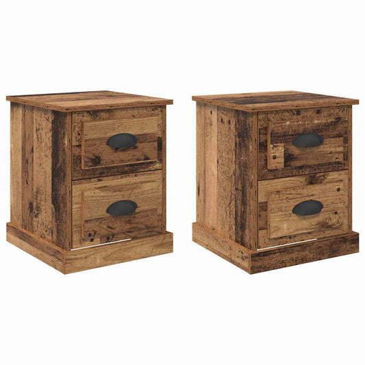Nachttisch 2 pcs Altholz 39 x 39 x 47.5 cm Holzwerkstoff