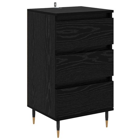 Sideboard Schwarz Eichen-Optik 35 x 40 x 70 cm Holzwerkstoff