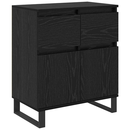 Sideboard mit Schubladen Schwarz Eichen-Optik 60 x 35 x 70 cm