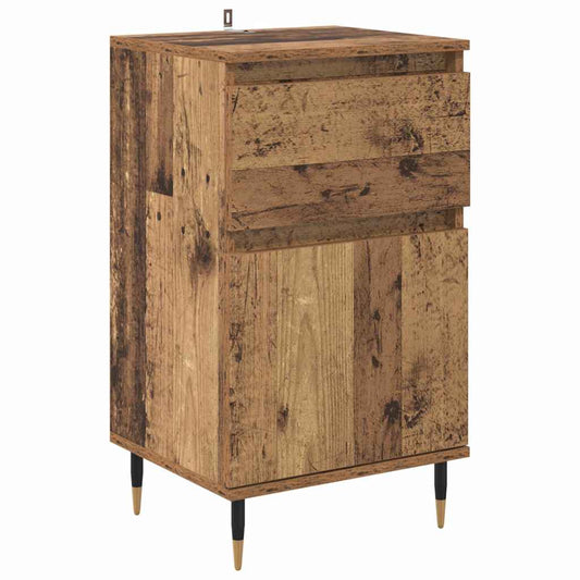 Sideboard Altholz 40 x 35 x 70 cm Verbundholz und Eisen