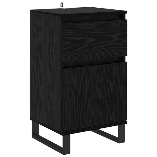 Sideboard Schwarz Eichen-Optik 35 x 40 x 70 cm Holzwerkstoff