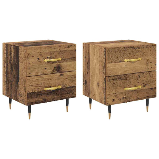 Nachttisch 2 pcs Altholz 40 x 35 x 47,5 cm Holzwerkstoff