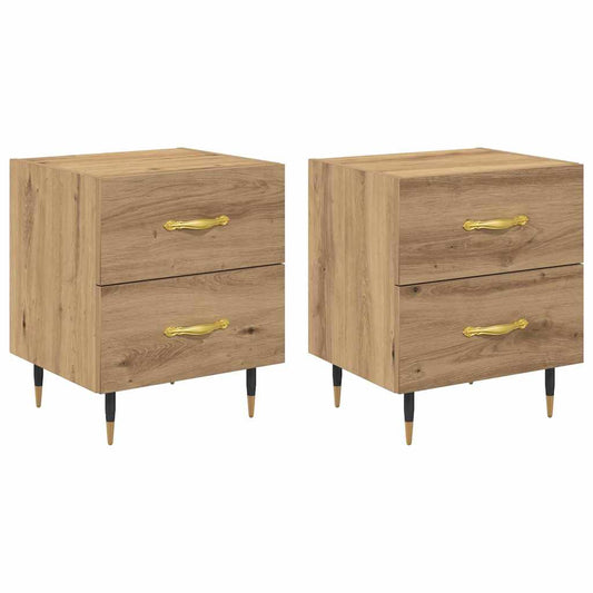 Nachttisch 2 pcs Artisan-Eiche 40 x 35 x 47,5 cm Holzwerkstoff