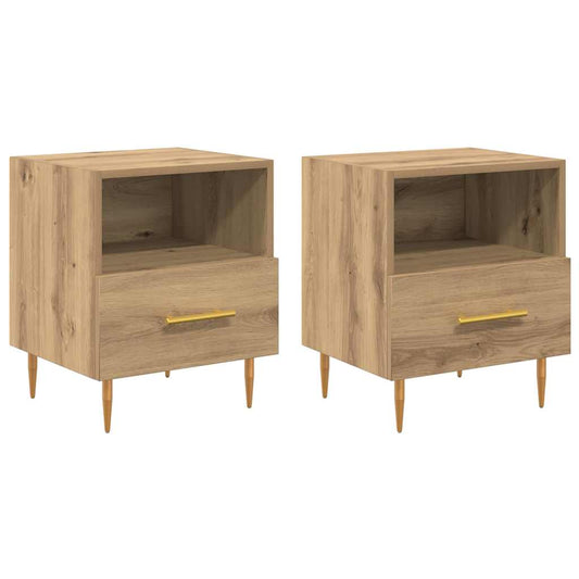 Nachttisch 2 pcs Braun 40 x 35 x 47,5 cm Holzwerkstoff