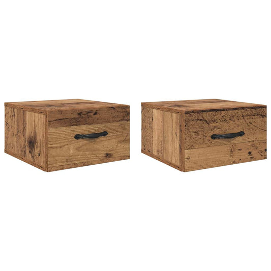 Nachttisch 2 pcs Altholz 35 x 35 x 20 cm Holzwerkstoff