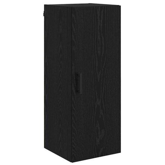 Wandschrank Schwarz Eichen-Optik 34,5 x 34 x 90 cm