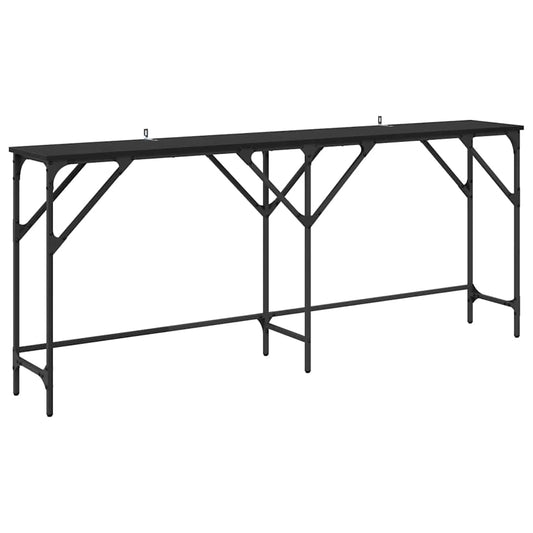 Konsolentisch Schwarz Eichen-Optik 180 x 29 x 75 cm