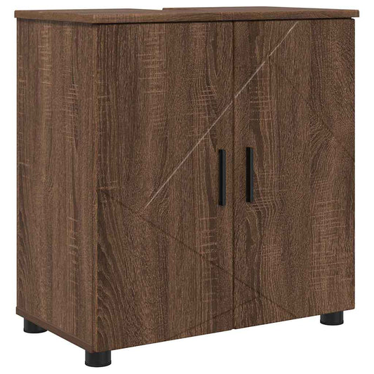 Badezimmerschrank mit Tür Braun Eichen-Optik 61 x 35 x 64 cm