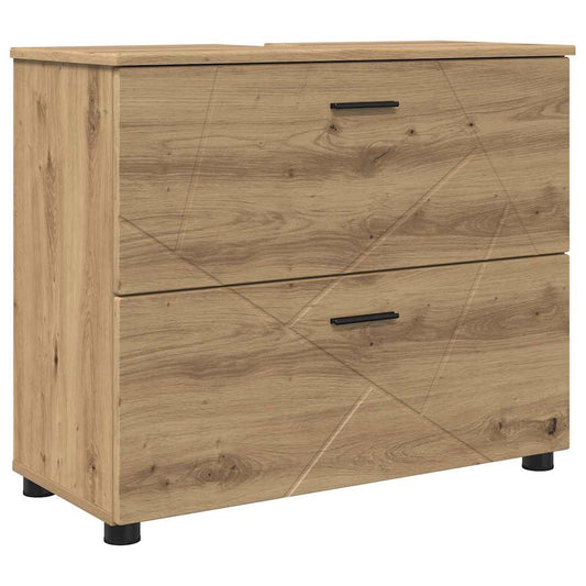 Badezimmerschrank mit Speicher Artisan-Eiche 76,5 x 35 x 64 cm