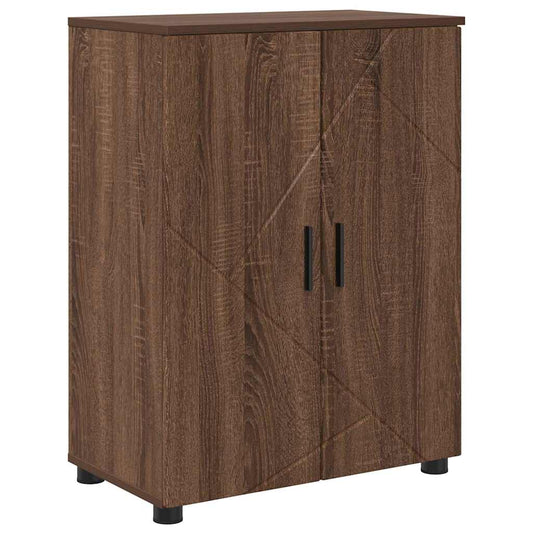 Badezimmerschrank mit Tür Braun Eichen-Optik 60 x 35 x 80 cm