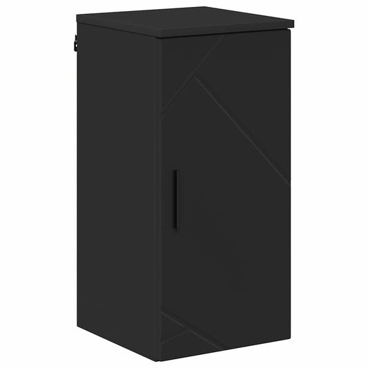 Badezimmerschrank Wandmontiert Schwarz 30 x 31,5 x 61 cm