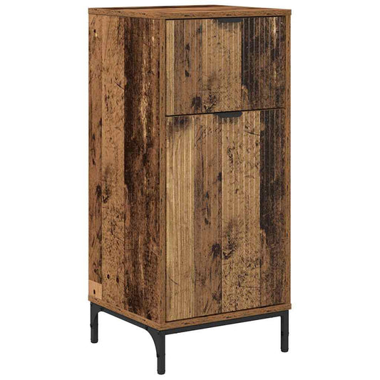 Badezimmerschrank mit Schubladen Altholz 39,5 x 36 x 88 cm