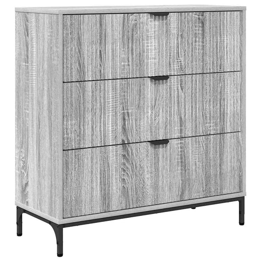 Sideboard Grau Sonoma 79,5 x 33 x 82 cm Holzwerkstoff