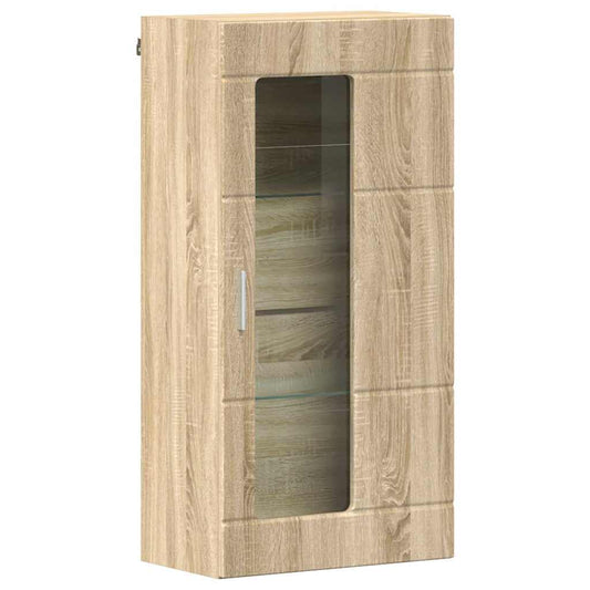Wandmontierter Schrank mit Regal Sonoma-Eiche 55 x 29 x 100 cm